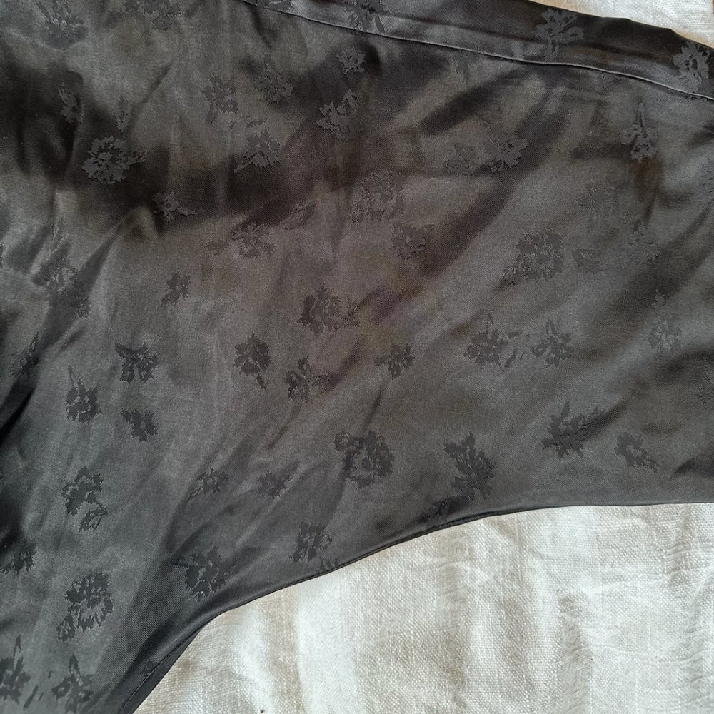 & Other Stories Silky Black Wrap Robe in XS